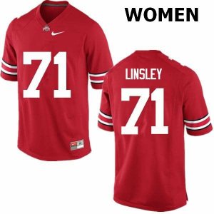 Women's Ohio State Buckeyes #71 Corey Linsley Red Nike NCAA College Football Jersey Best UNN0044VH